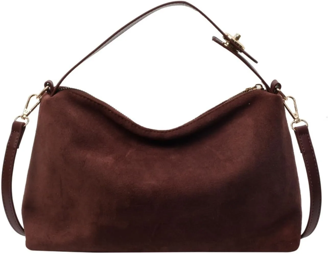 Brown Suede Bags for Women Faux Suede Purse Suede Handbag Suede Tote Bag for Work Office
