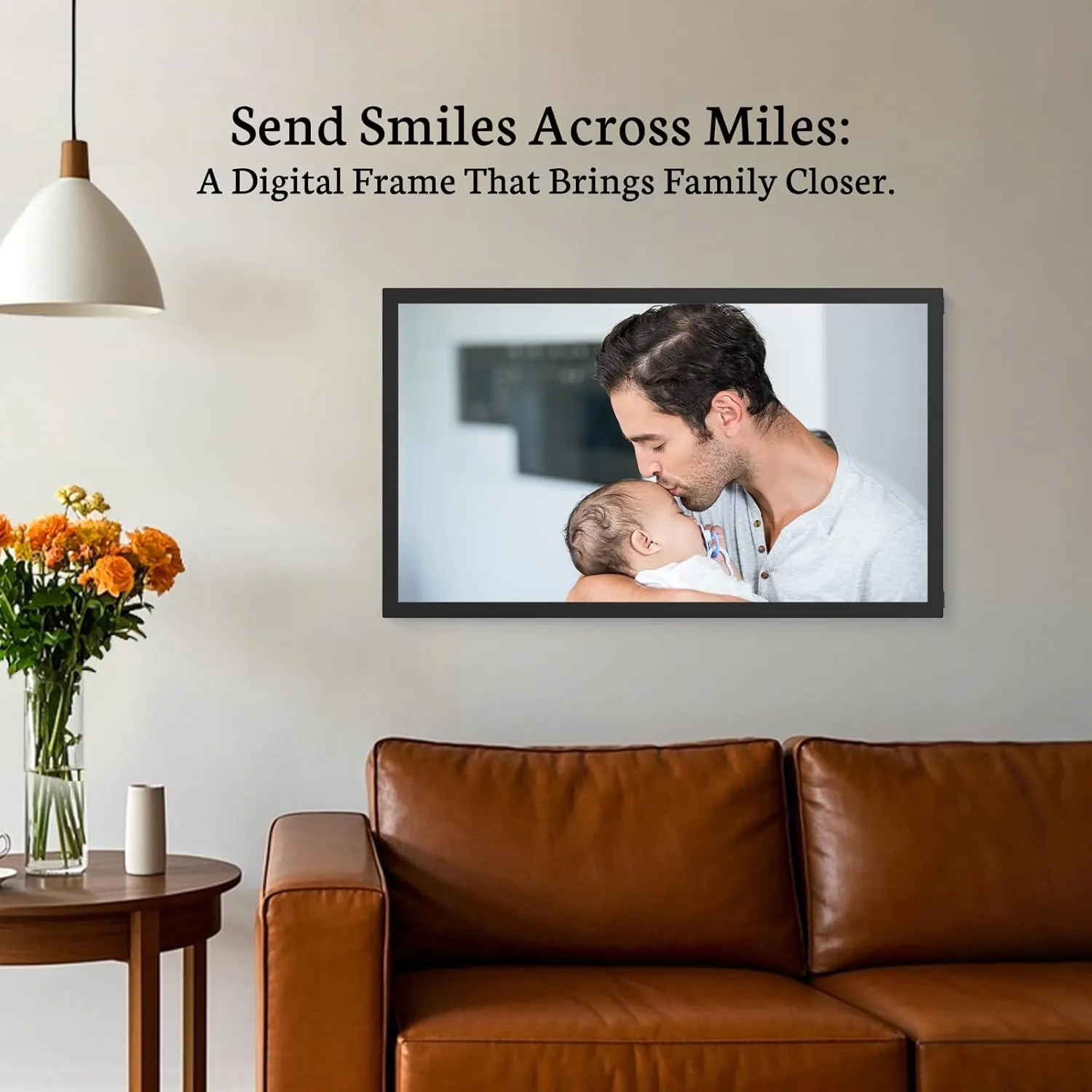 BSIMB 21.5 Inch Touchscreen Large Digital Picture Frame, 1920x1080 FHD WiFi Electronic Photo Frame Display 32GB Remote Control, Share Pictures/Videos via App/USB/SD Easy Setup Gifts for Mom, Black