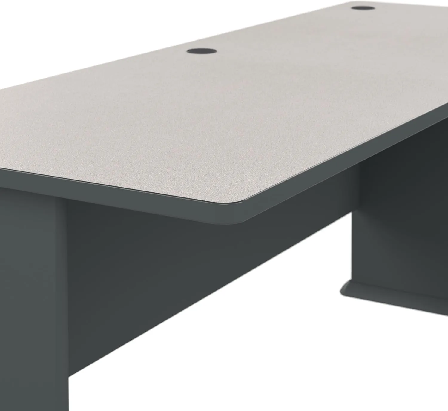 Bush Business Furniture Series A 72W Desk in Slate and White Spectrum