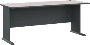 Bush Business Furniture Series A 72W Desk in Slate and White Spectrum