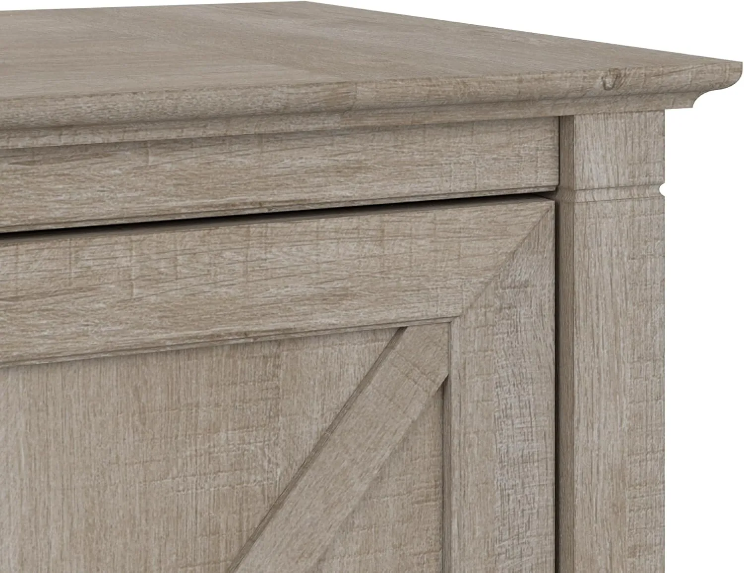 Bush Furniture Key West 2 Drawer Lateral File Cabinet in Washed Gray | Document Storage for Home Office | Accent Chest with Drawers