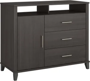Bush Furniture Somerset Office Storage Credenza in Storm Gray