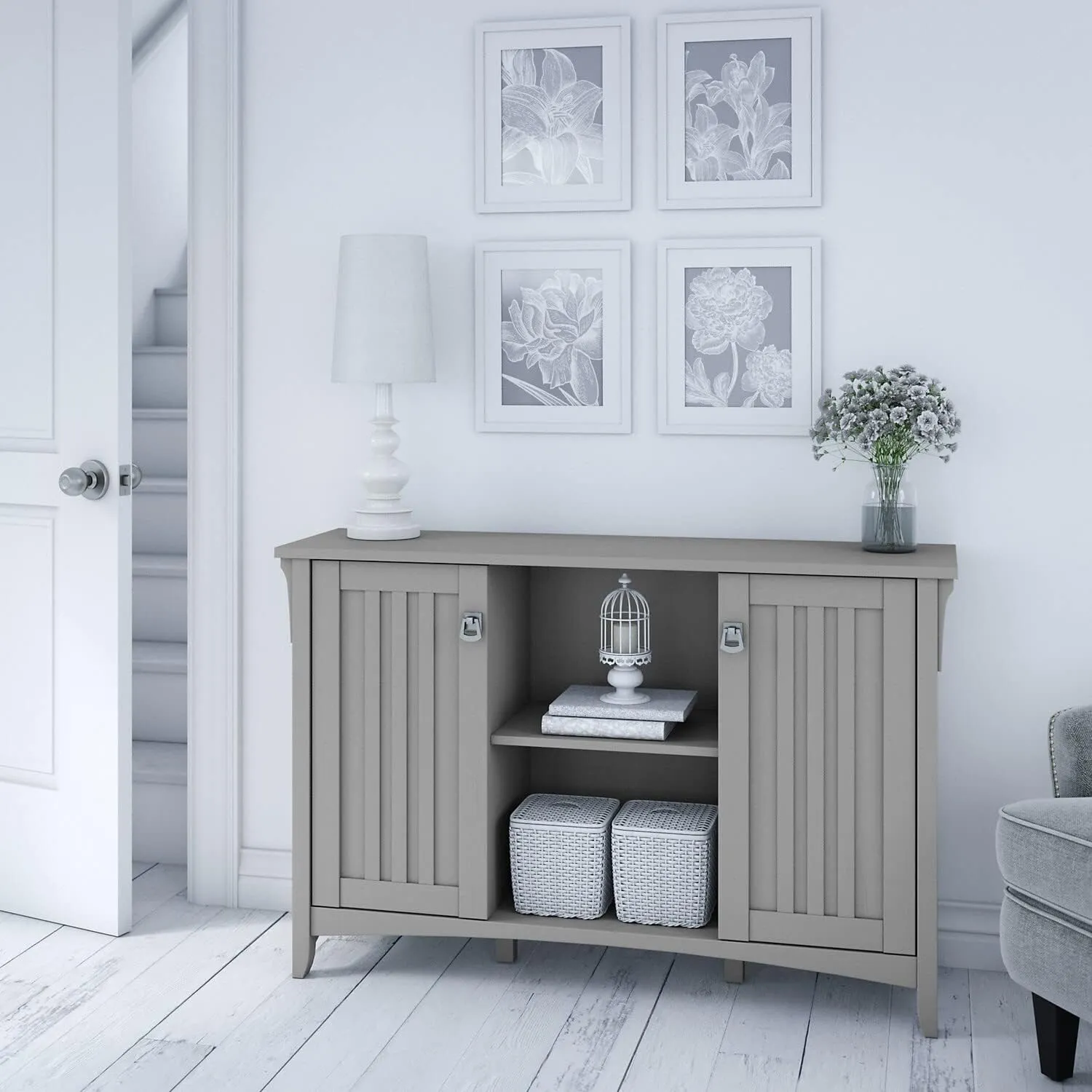 Bush Furniture Somerset Office Storage Credenza in Storm Gray