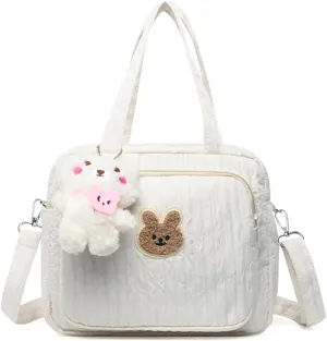 C-White Maternity Diaper Tote - Travel Bag for Mom, Baby, and Stroller - Nappy Bag