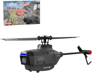 C127AI RC Helicopter with 1080P Camera, 4CH Single-Rotor Brushless Aerial Helicopter Model, Military Aircraft Helicopter Toys Gift for Kid & Adult (RTF Version)