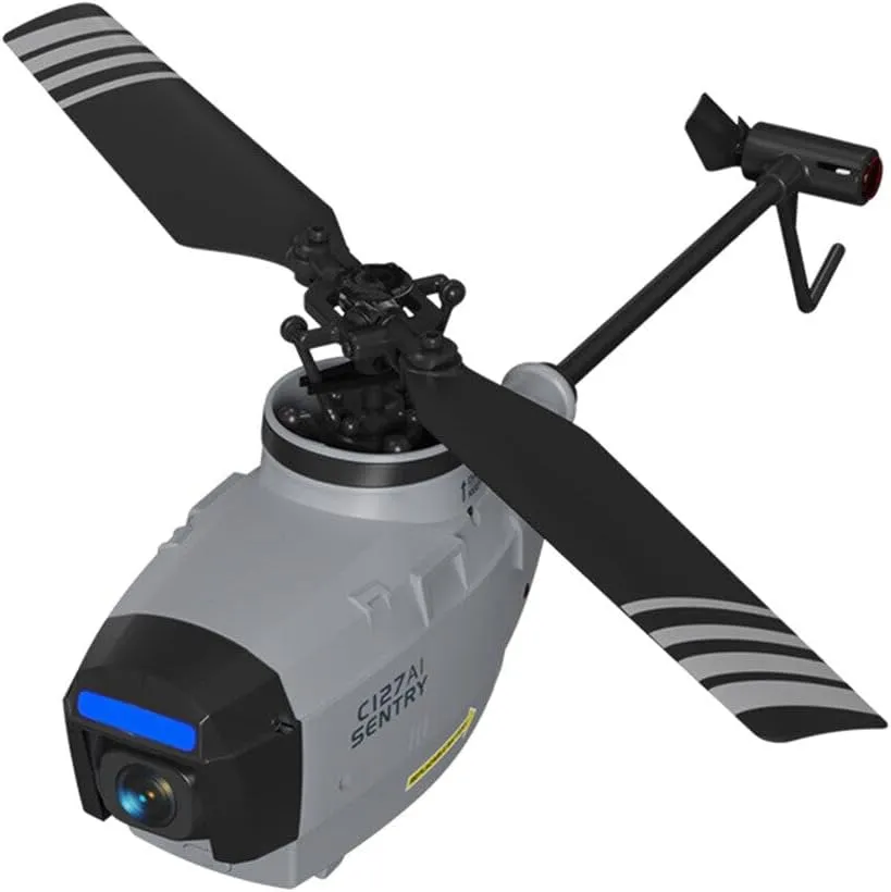 C127AI Scout Drone RC Helicopter with 1080P Camera, 4CH Remote Control Military Aircraft with 6-Axis Gyro, Optical Flow Positioning (RTF Version)