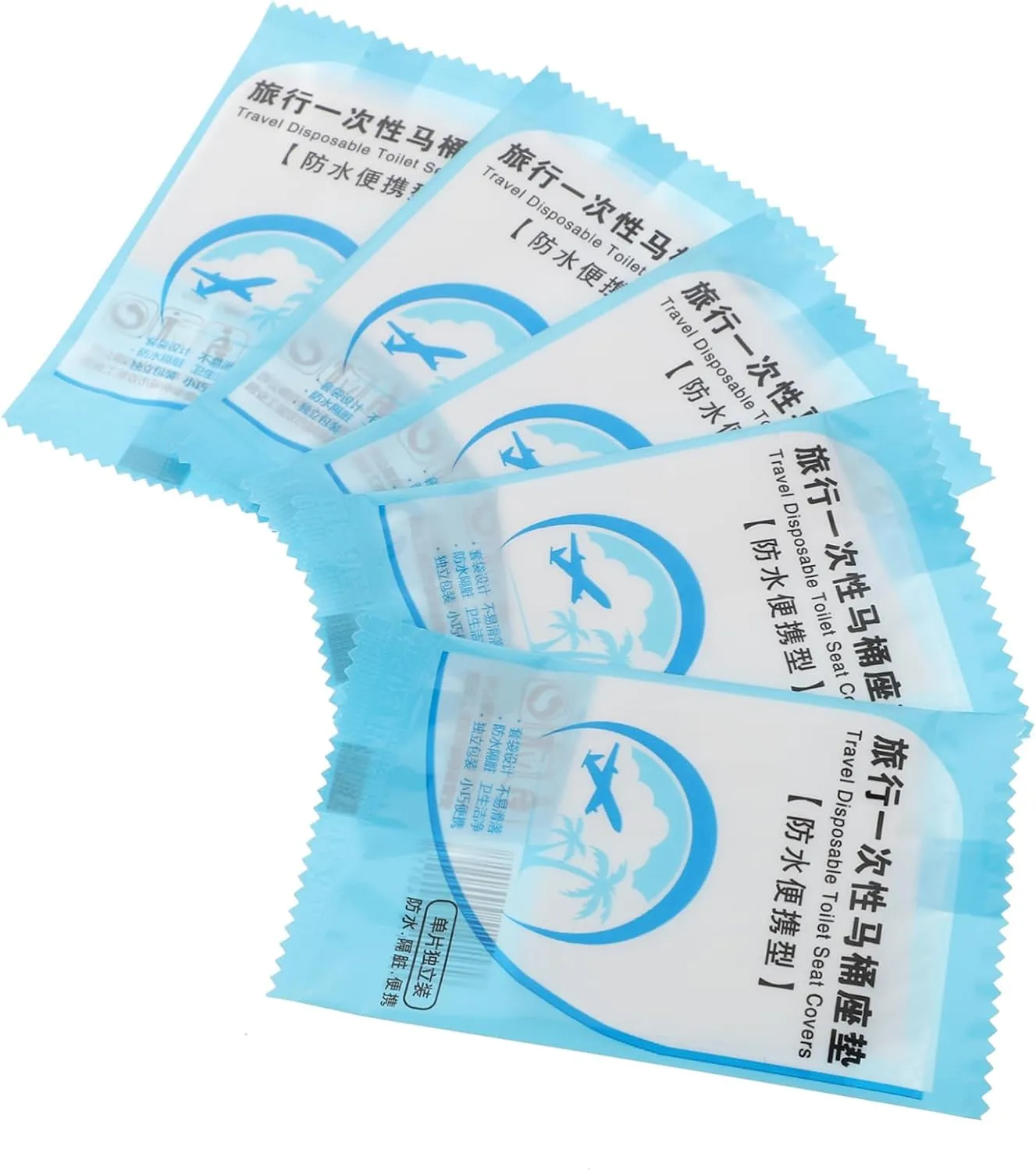 Cabilock 1Bag Disposable Toilet Seat Covers Tear Resistant Travel Friendly for Adults for Public Restrooms Go Use