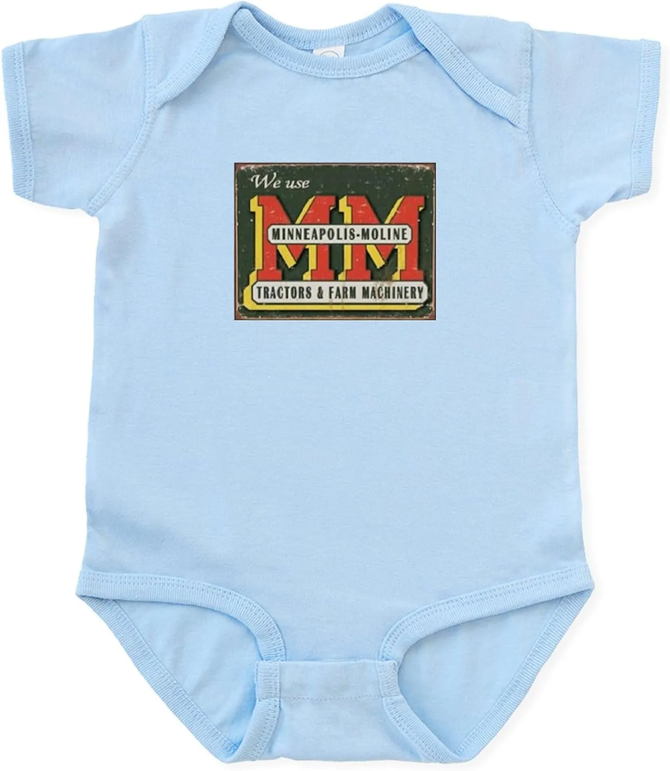 CafePress 34 1505_Minneapolis_Moline_Tractors_Logo_Tin_Sign Cute Infant Bodysuit Baby Romper