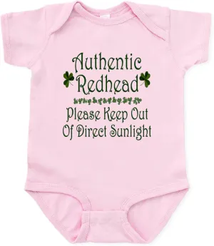 CafePress Authentic Redhead Infant Bodysuit Cute Infant Bodysuit Baby Romper