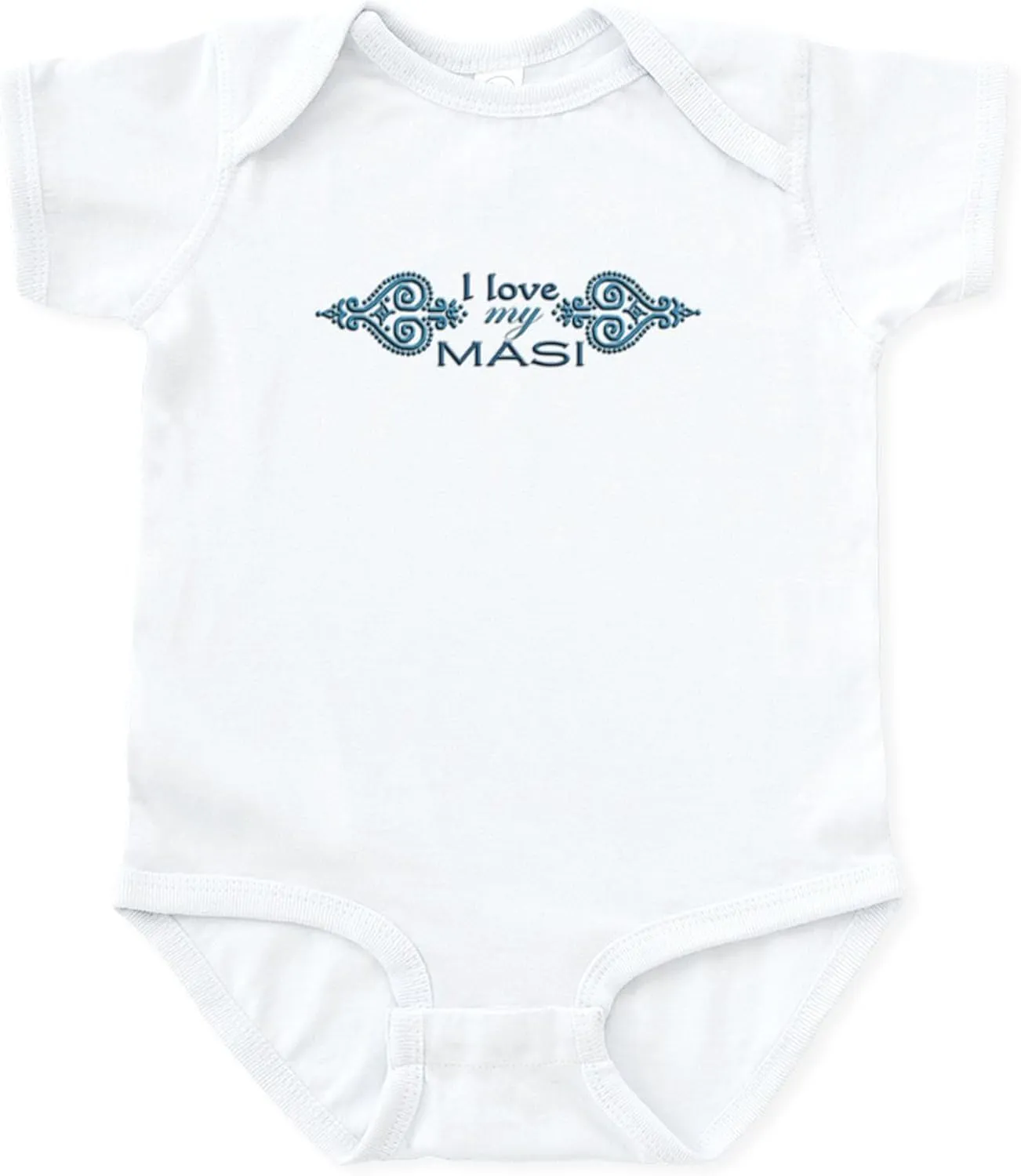 CafePress Blue Mendhi MASI Infant Bodysuit Cute Infant Bodysuit Baby Romper