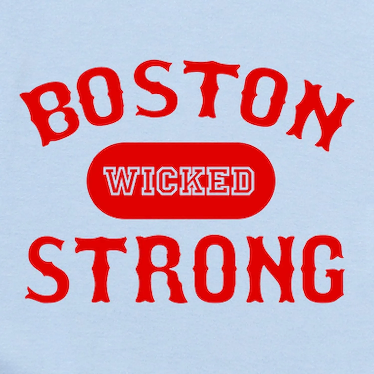 CafePress Boston Wicked Strong Red Body Suit Cute Infant Bodysuit Baby Romper