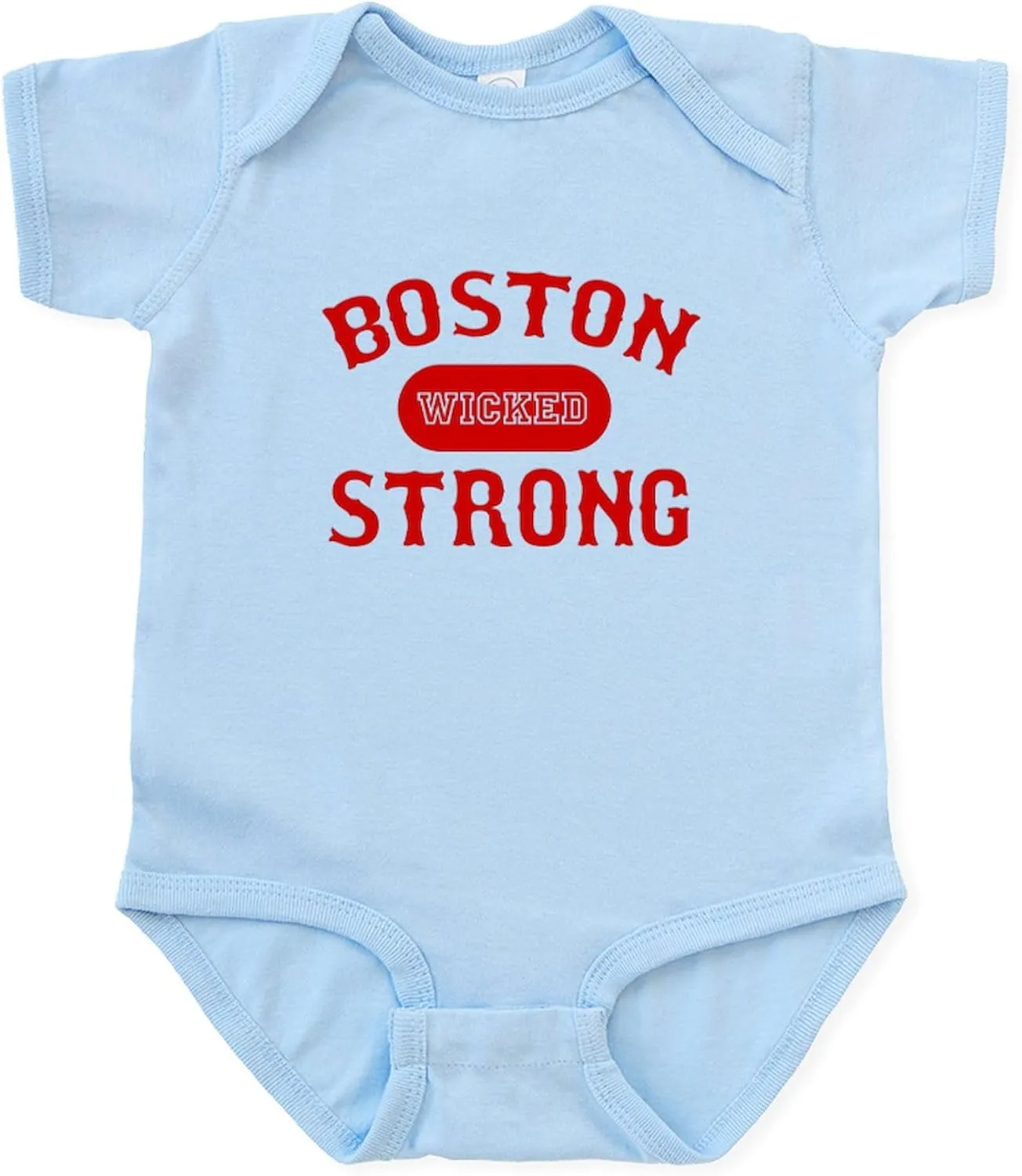 CafePress Boston Wicked Strong Red Body Suit Cute Infant Bodysuit Baby Romper