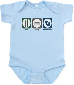 CafePress Eat Sleep Philosophy Infant Bodysuit Cute Infant Bodysuit Baby Romper