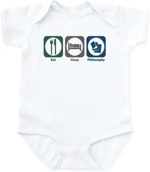 CafePress Eat Sleep Philosophy Infant Bodysuit Cute Infant Bodysuit Baby Romper