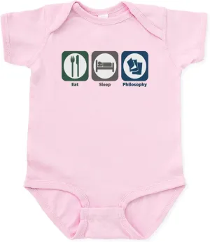 CafePress Eat Sleep Philosophy Infant Bodysuit Cute Infant Bodysuit Baby Romper