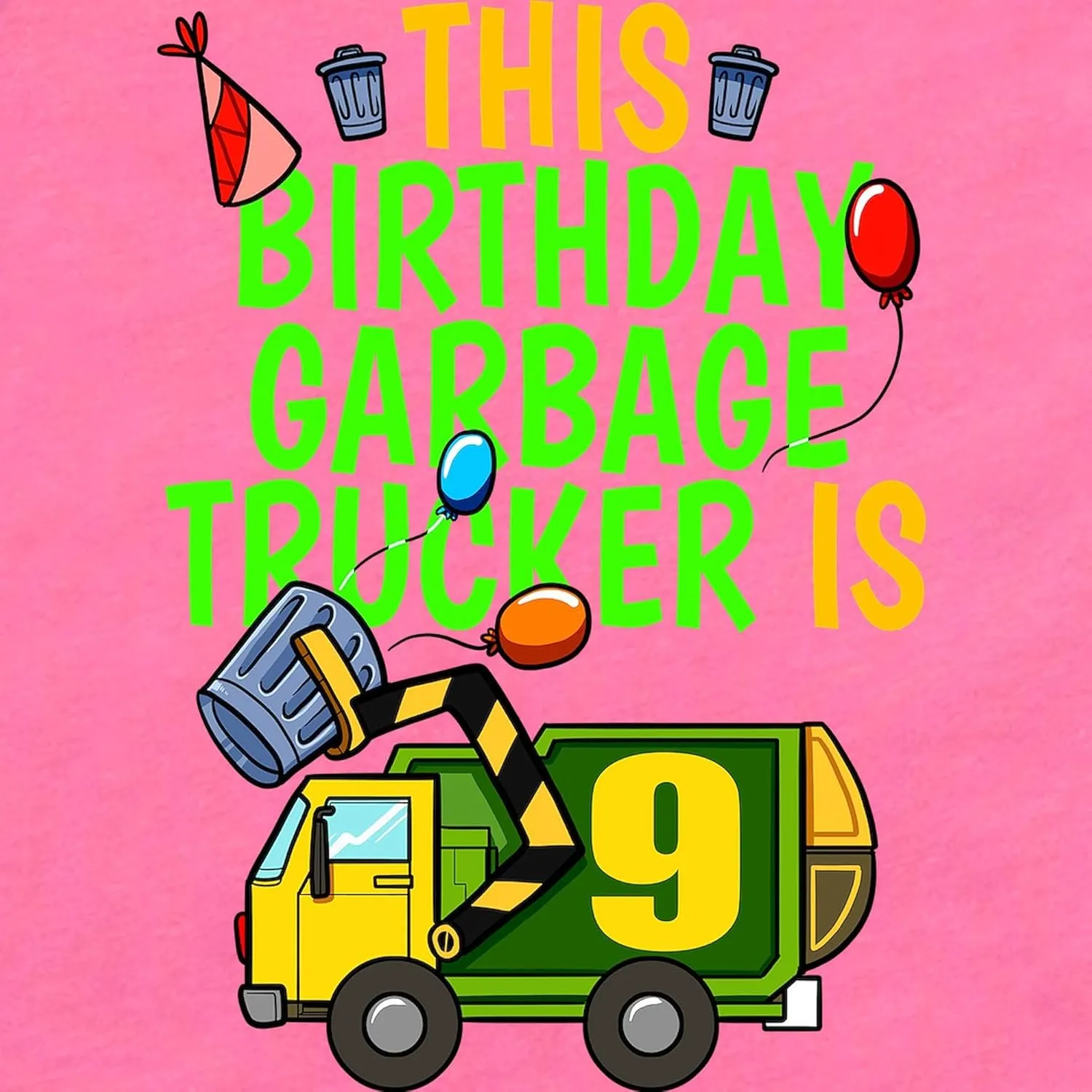 CafePress Garbage Truck Birthday Kids Boy 9Th Birt Body Suit Cute Infant Bodysuit Baby Romper Dark