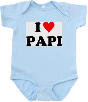 CafePress I Love Papi Infant Bodysuit Cute Infant Bodysuit Baby Romper