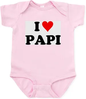 CafePress I Love Papi Infant Bodysuit Cute Infant Bodysuit Baby Romper