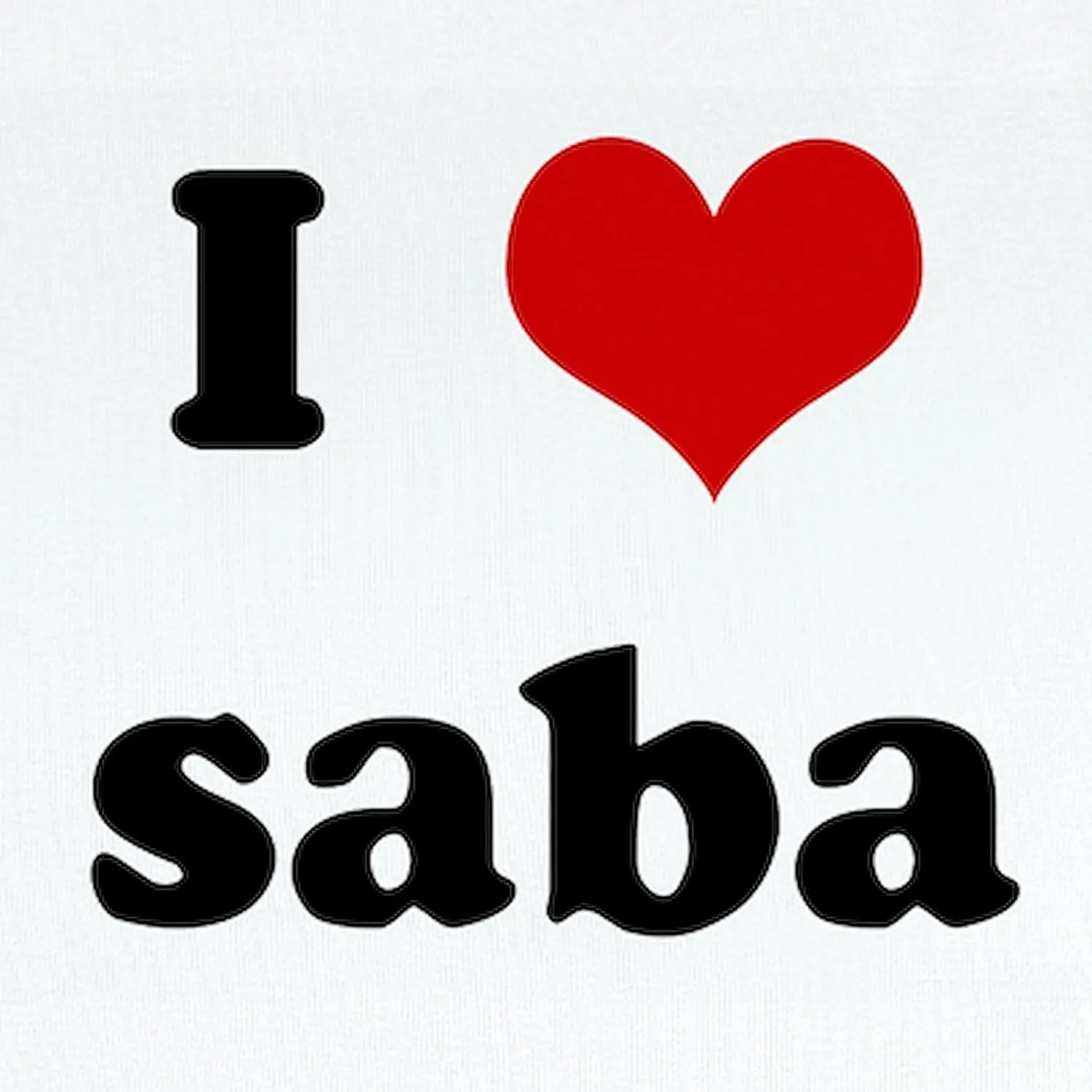 CafePress I Love saba Infant Bodysuit Cute Infant Bodysuit Baby Romper