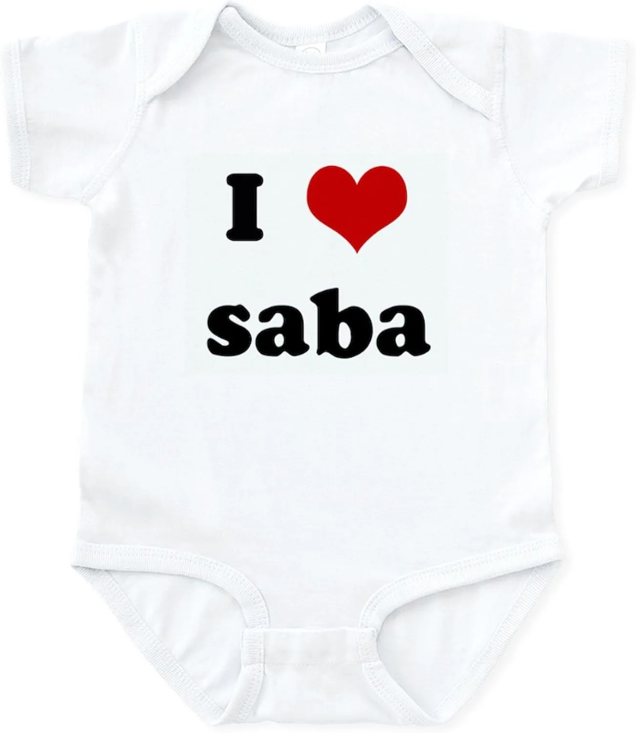 CafePress I Love saba Infant Bodysuit Cute Infant Bodysuit Baby Romper