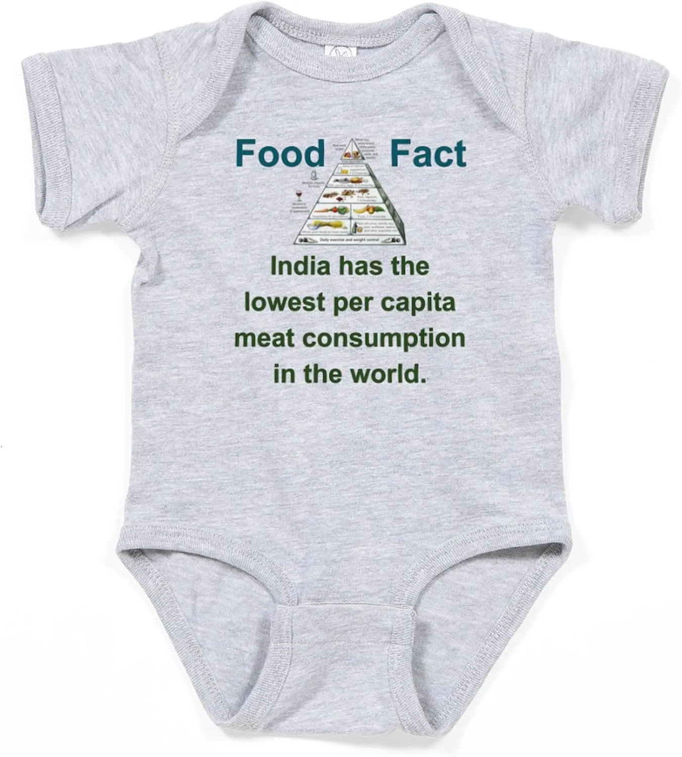 CafePress India Has The Lowest Per Capita Food Fact Body Suit Cute Infant Bodysuit Baby Romper Dark