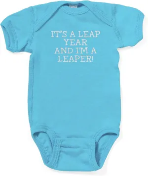 CafePress It's A Leap Year and I'm A Leaper Body Suit Cute Infant Bodysuit Baby Romper Dark