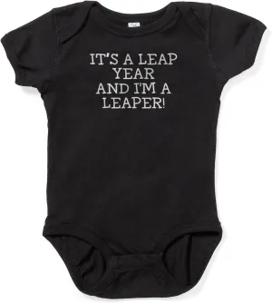 CafePress It's A Leap Year and I'm A Leaper Body Suit Cute Infant Bodysuit Baby Romper Dark