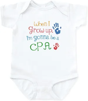 CafePress Kids Future CPA Infant Bodysuit Cute Infant Bodysuit Baby Romper