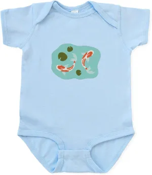 CafePress Koi Fish Pond Body Suit Cute Infant Bodysuit Baby Romper