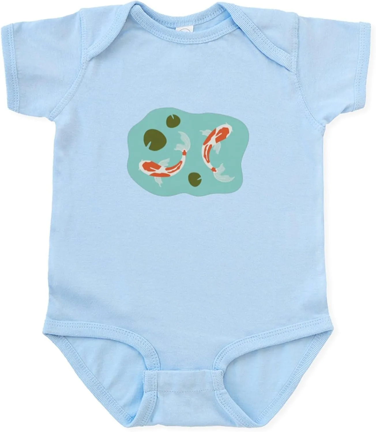 CafePress Koi Fish Pond Body Suit Cute Infant Bodysuit Baby Romper