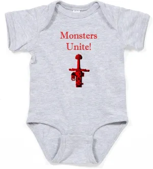 CafePress Monsters Unite Body Suit Cute Infant Bodysuit Baby Romper Dark