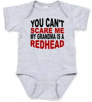 CafePress My Grandma is A Redhead Body Suit Cute Infant Bodysuit Baby Romper Dark