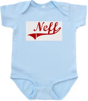 CafePress Neff (Red Vintage) Infant Bodysuit Cute Infant Bodysuit Baby Romper