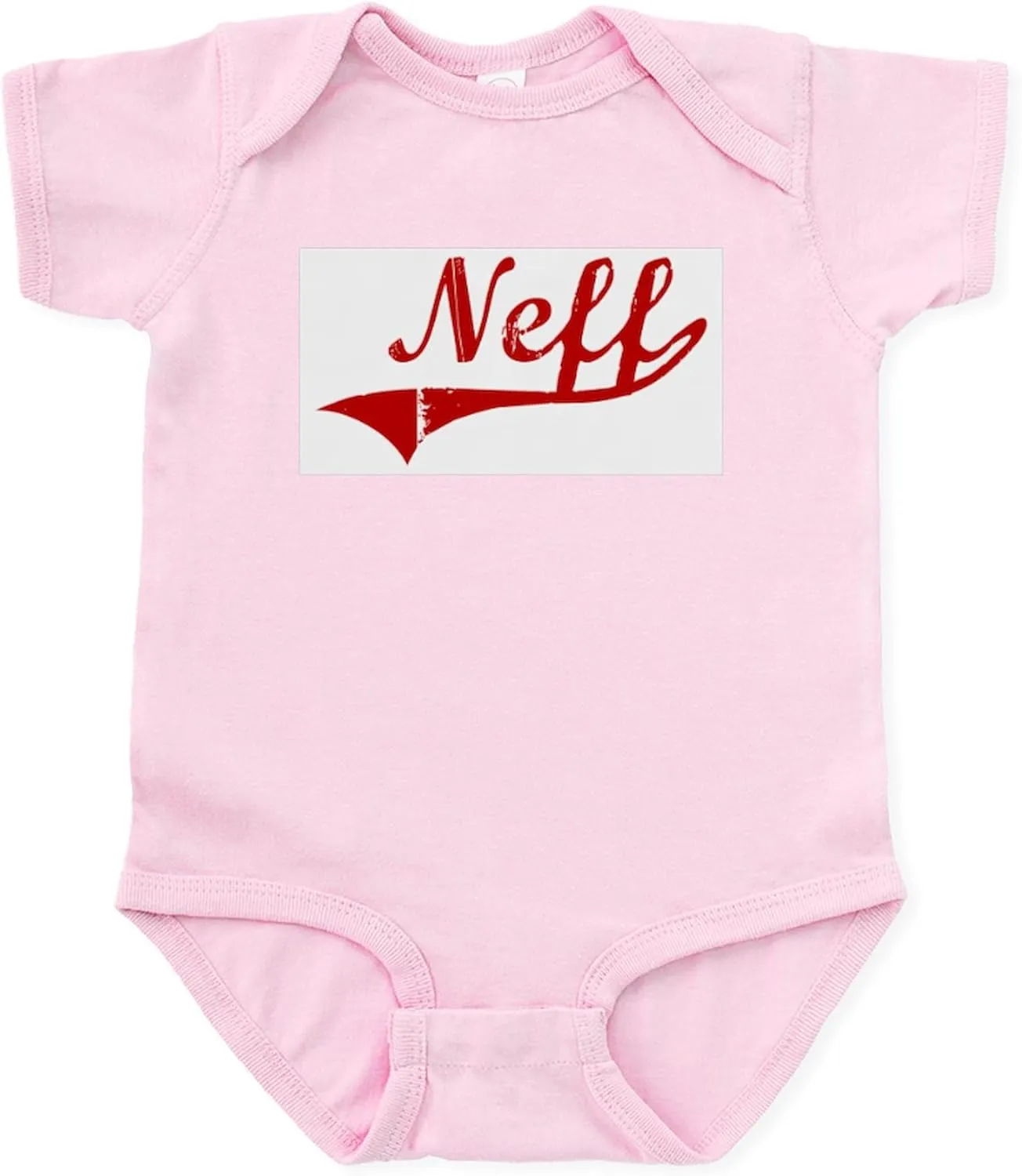 CafePress Neff (Red Vintage) Infant Bodysuit Cute Infant Bodysuit Baby Romper