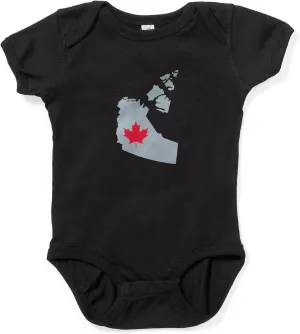 CafePress Northwest Territories Canada Map Maple Leaf Baby B Cute Infant Bodysuit Baby Romper Dark