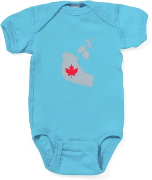CafePress Northwest Territories Canada Map Maple Leaf Baby B Cute Infant Bodysuit Baby Romper Dark