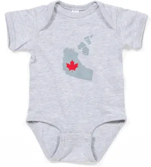 CafePress Northwest Territories Canada Map Maple Leaf Baby B Cute Infant Bodysuit Baby Romper Dark