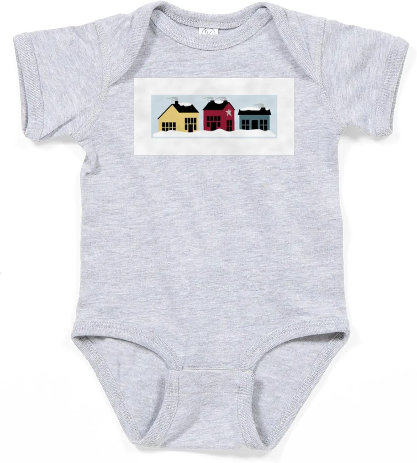 CafePress Primitive Country Houses Cute Infant Bodysuit Baby Romper Dark