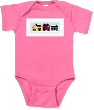 CafePress Primitive Country Houses Cute Infant Bodysuit Baby Romper Dark