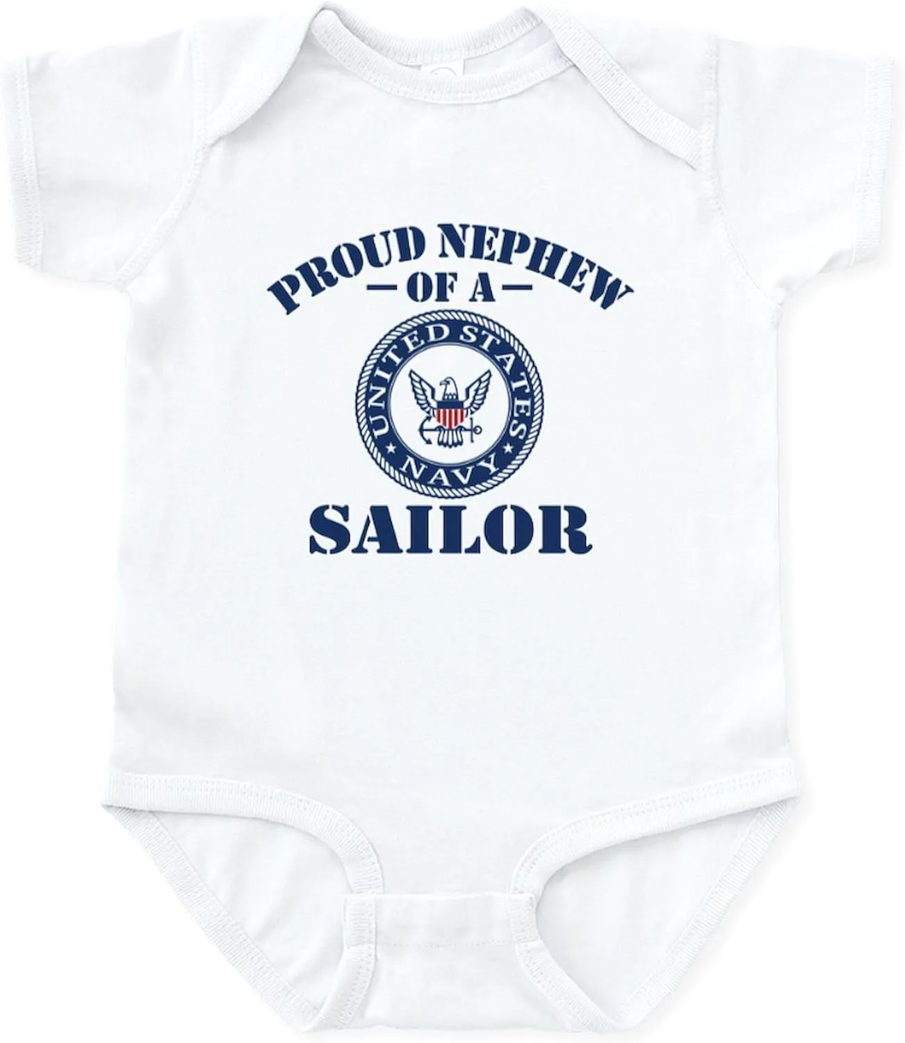 CafePress Proud Nephew of A US Navy Sailor Infant Bodysuit Cute Infant Bodysuit Baby Romper