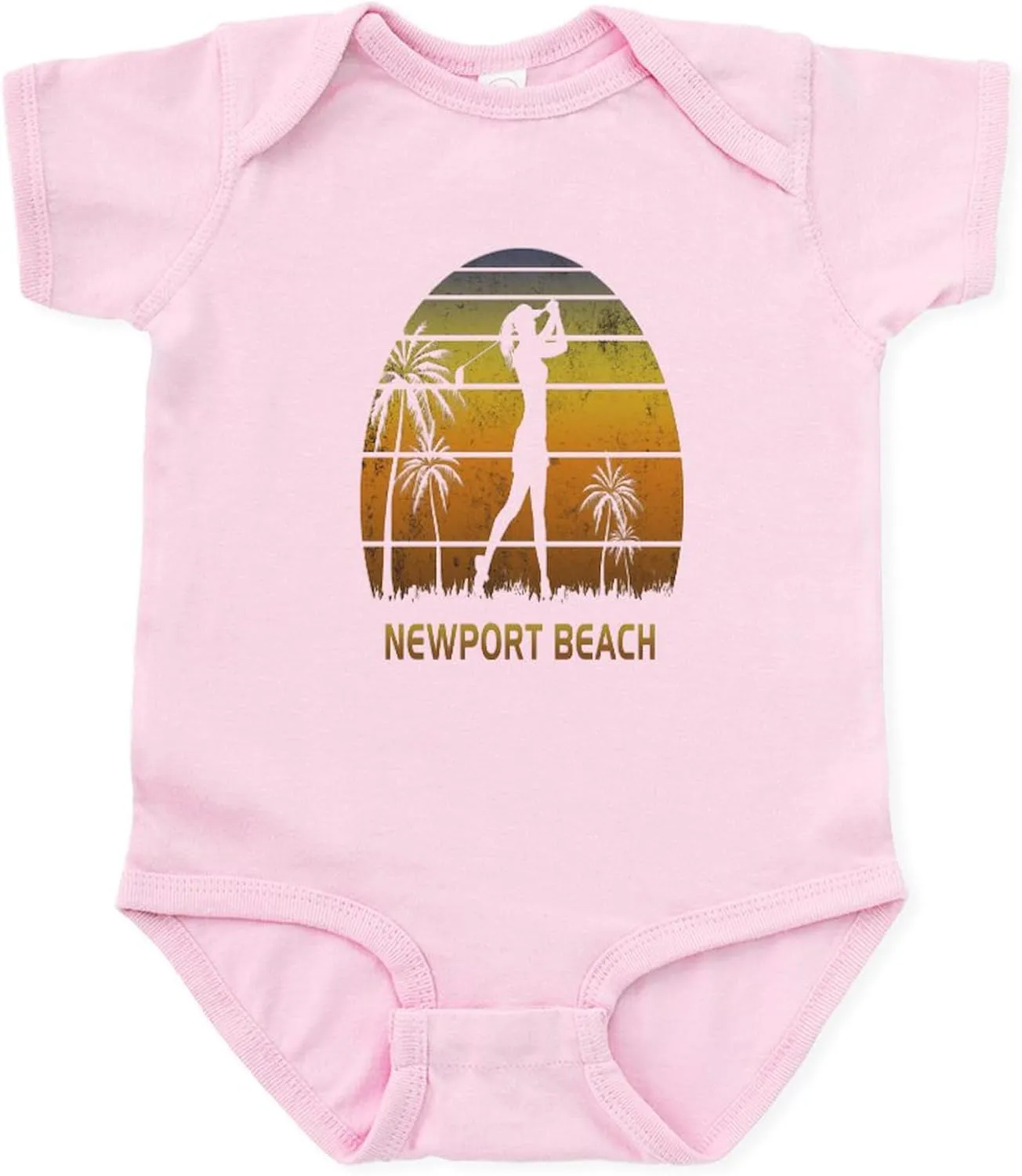 CafePress Retro Newport Beach Women's Golf GOL Body Suit Cute Infant Bodysuit Baby Romper