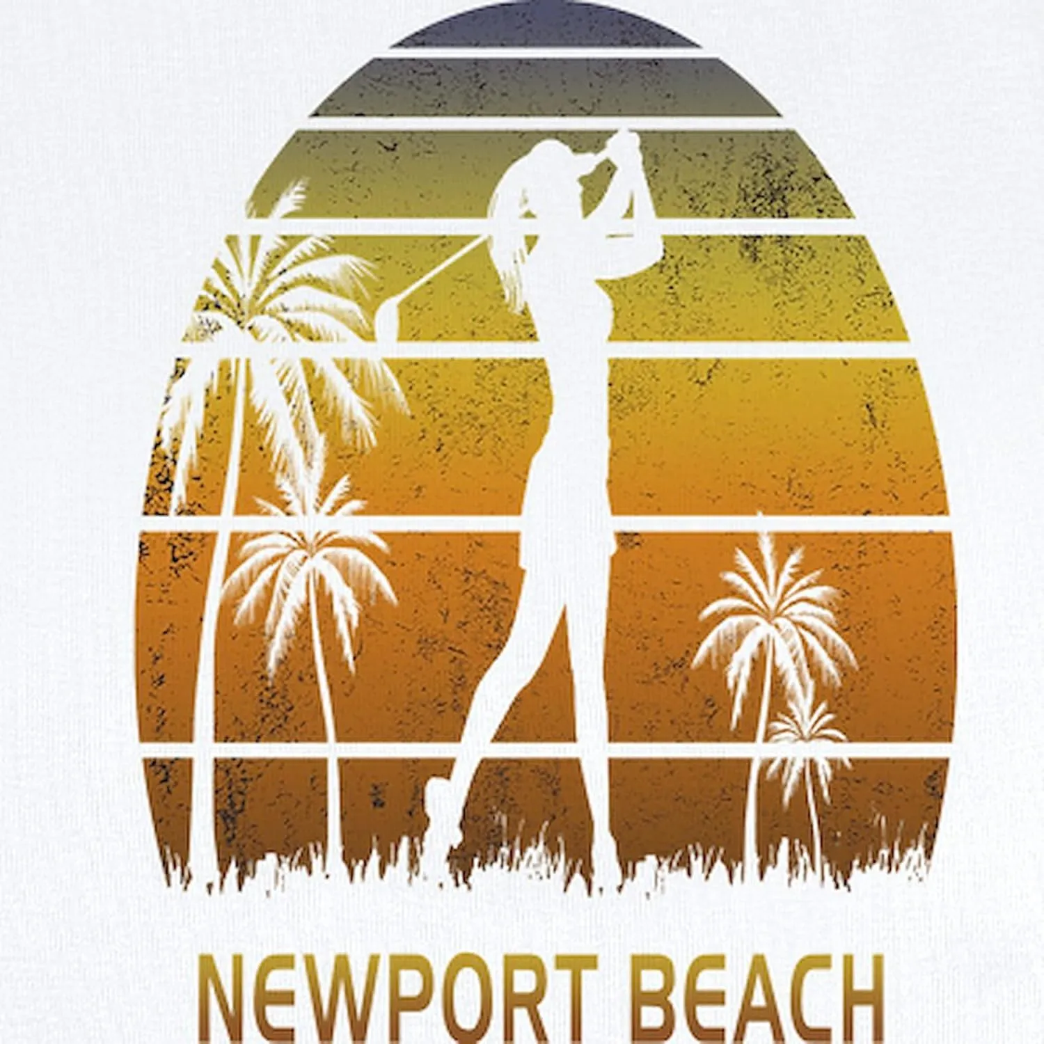 CafePress Retro Newport Beach Women's Golf GOL Body Suit Cute Infant Bodysuit Baby Romper