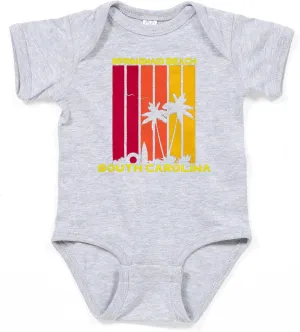 CafePress South Carolina Springmaid Beach Body Suit Cute Infant Bodysuit Baby Romper Dark