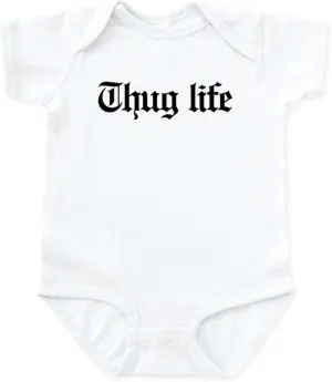 CafePress Thug Life, Gangster, Baby, g, Thug Infant Bodysuit Cute Infant Bodysuit Baby Romper