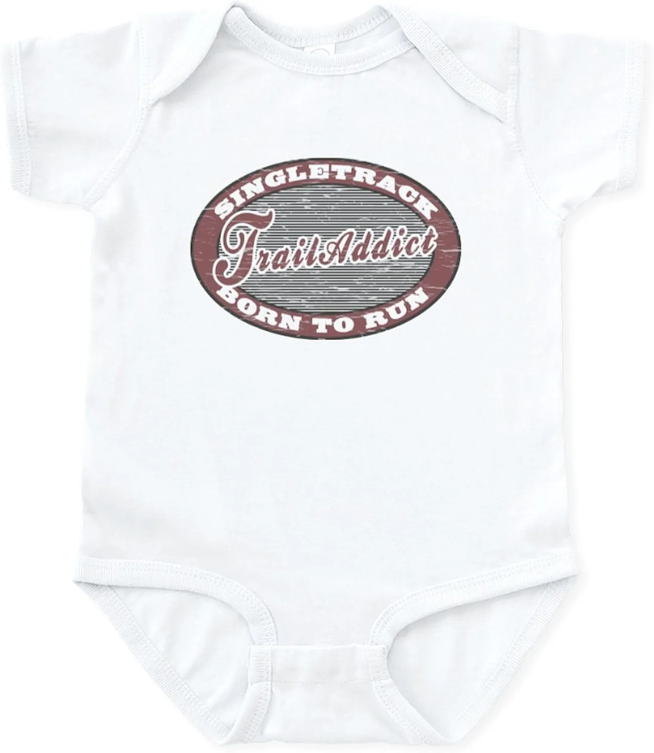 CafePress Trail Addict Runner Infant Bodysuit Cute Infant Bodysuit Baby Romper