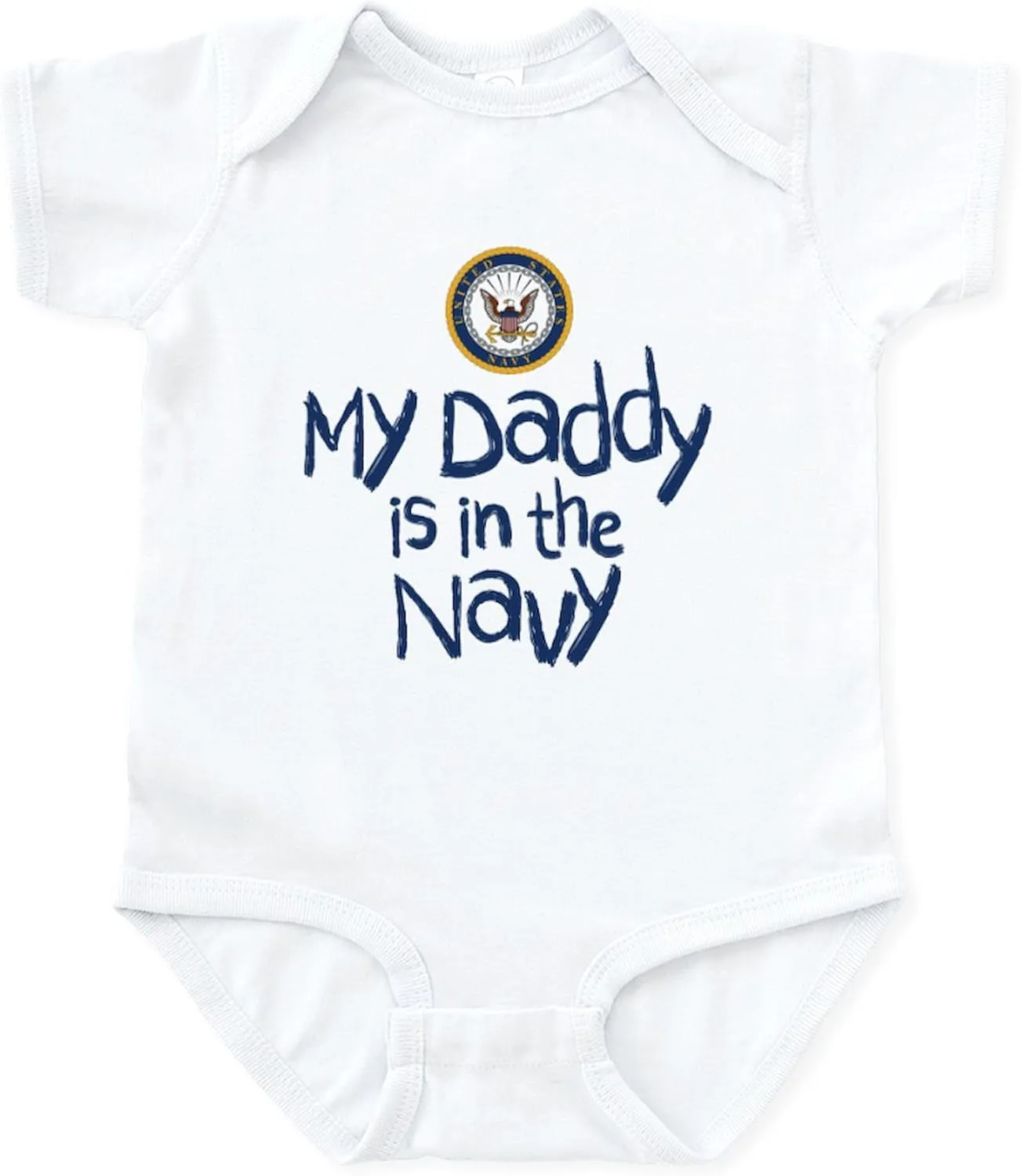 CafePress U.S. Navy My Daddy is in The Navy Infant Bodysuit Cute Infant Bodysuit Baby Romper