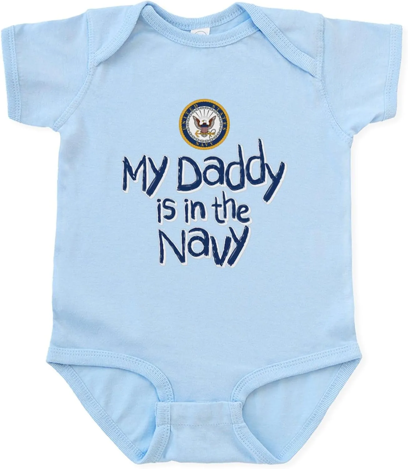 CafePress U.S. Navy My Daddy is in The Navy Infant Bodysuit Cute Infant Bodysuit Baby Romper