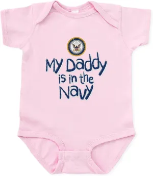 CafePress U.S. Navy My Daddy is in The Navy Infant Bodysuit Cute Infant Bodysuit Baby Romper