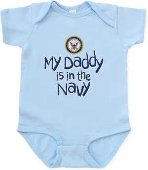 CafePress U.S. Navy My Daddy is in The Navy Infant Bodysuit Cute Infant Bodysuit Baby Romper