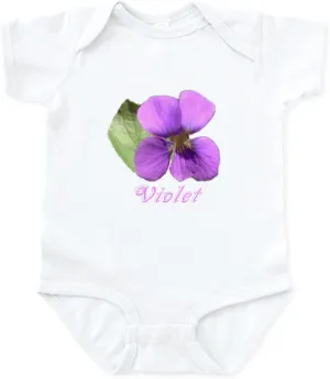 CafePress Violet Infant Bodysuit Cute Infant Bodysuit Baby Romper
